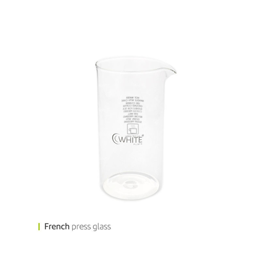 تصویر از شیشه فرنچ پرس 350 سی سی وایت پلیت کد 00350 یک عددی end