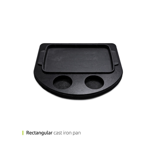 تصویر از استیک پز چدنی مستطیل کم عمق خالدار  با جای سس 27 سانت وایت پلیت کد 5066 یک عددی