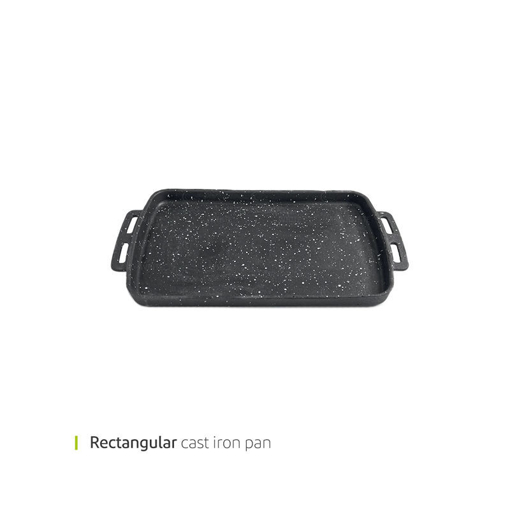 تصویر از تابه استیک پز چدنی مستطیل 31 سانت وایت پلیت کد 2557 یک عددی