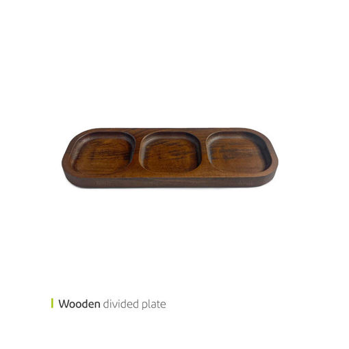 تصویر از اردو خوری چوبی سه خانه وایت پلیت کد 8573 یک عددی