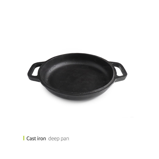 تصویر از تابه استیک پز چدنی گرد عمیق دسته دار 22 سانت وایت پلیت کد 5080 یک عددی