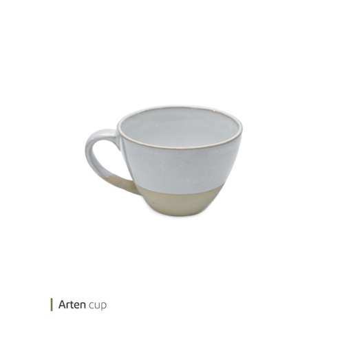 تصویر از فنجان لاته ارتن 340 سی سی وایت پلیت کد 880.15 یک عددی