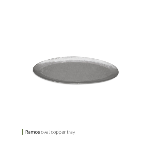 تصویر از سینی مس بیضی راموس 42 سانت وایت پلیت کد 2049102 یک عددی