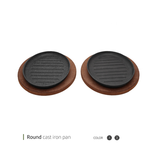 تصویر از استیک پز چدنی بیضی کم عمق 30 سانت وایت پلیت کد 7766 یک عددی