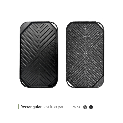 تصویر از تابه استیک پز چدنی مستطیل دو طرفه 50 سانت وایت پلیت کد 5084 یک عددی