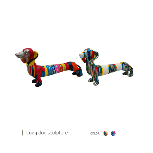 تصویر از مجسمه longdog کالرایز وایت پلیت کد 96.446 یک عددی
