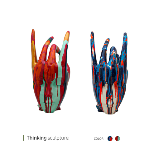 تصویر از مجسمه Thinking کالرایز وایت پلیت کد 96.973 یک عددی