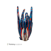 تصویر از مجسمه Thinking کالرایز وایت پلیت کد 96.973 یک عددی