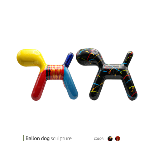 تصویر از مجسمه balloondog کالرایز وایت پلیت کد 96.749 یک عددی