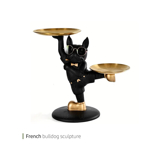 تصویر از مجسمه french bulldog وایت پلیت کد 94.23602 یک عددی
