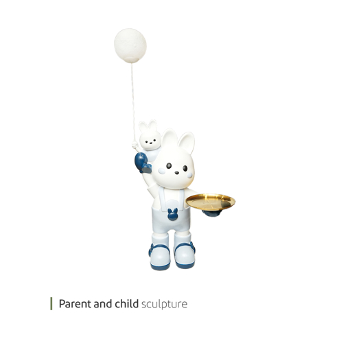 تصویر از مجسمه parent and child چراغ دار وایت پلیت کد 94.029445 یک عددی
