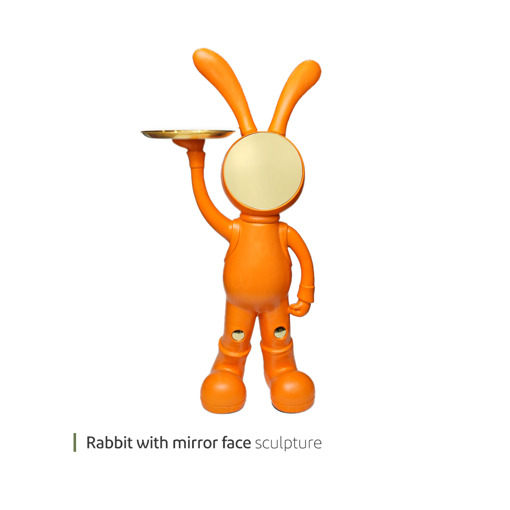 تصویر از مجسمه rabbit with mirror face وایت پلیت کد 94.028901 یک عددی