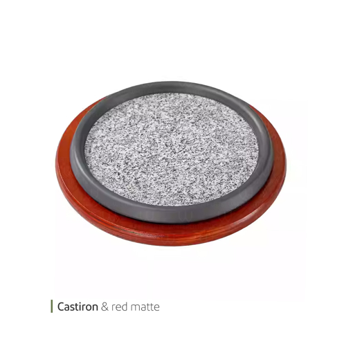 تصویر از استیک پز چدنی گرد با چوب قرمز 24 سانت وایت پلیت کد 94.658362 یک عددی