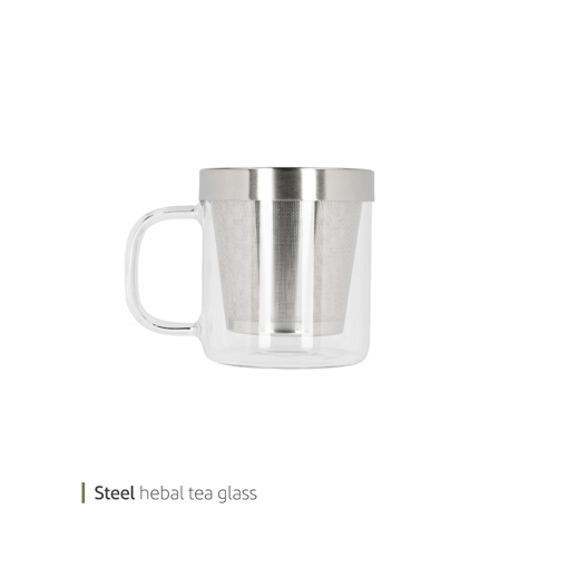 تصویر از لیوان دمنوش صافی استیل 360 سی سی وایت پلیت کد 946.10 یک عددی