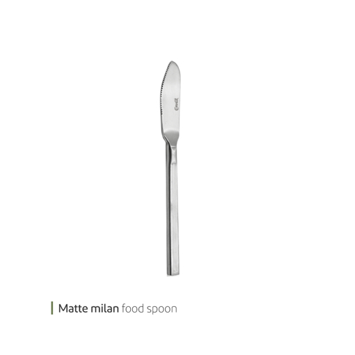 تصویر از کارد غذا خوری تمام مات میلان کد 1735m شش عددی