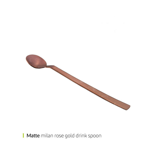تصویر از قاشق شربت خوری روم مات میلان رز گلد کد 1613m شش عددی