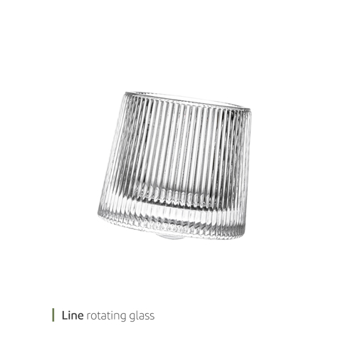 تصویر از نیم لیوان چرخشی لاین 215 سی سی وایت پلیت کد 65637 یک عددی