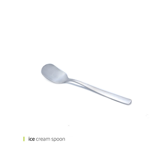 تصویر از قاشق بستنی خوری روم مات صنایع استیل کد 1766mn یک عددی