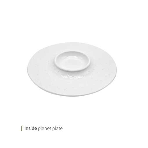 تصویر از بشقاب راند اینساید پلنت 26 سانت وایت پلیت کد 91.27398 یک عددی