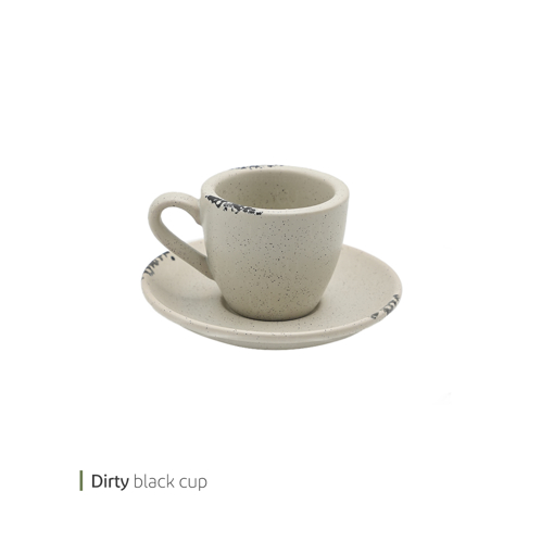تصویر از فنجان و نعلبکی اسپرسو بلک درتی وایت پلیت کد 142715 یک عددی