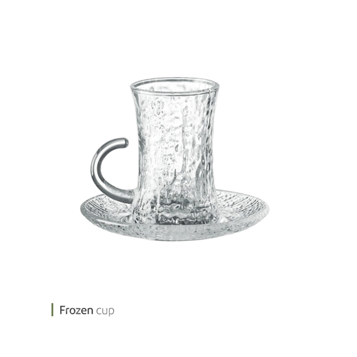 تصویر از استکان و نعلبکی فروزن 100 سی سی وایت پلیت کد 1.415 شش عددی