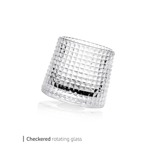 تصویر از نیم لیوان چرخشی شطرنجی 215 سی سی وایت پلیت کد 65638 یک عددی