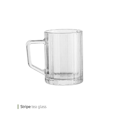 تصویر از لیوان چای استریپ 310 سی سی وایت پلیت کد 362.5005 یک عددی