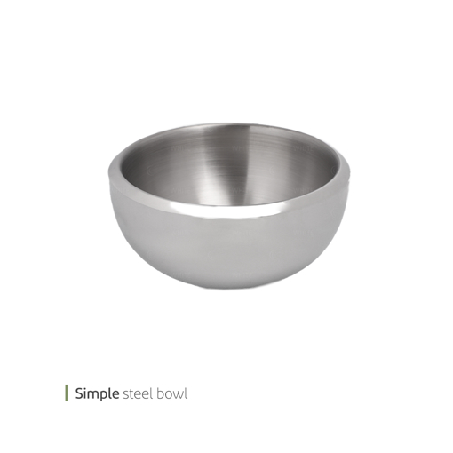 تصویر از کاسه استیل دو جداره سیمپل 14 سانت وایت پلیت کد 352.17m یک عددی