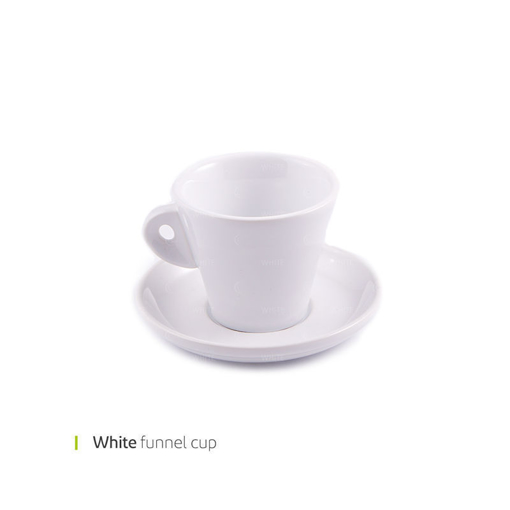 تصویر از فنجان و نعلبکی اسپرسو فانل سفید وایت پلیت کد 59swmn یک عددی