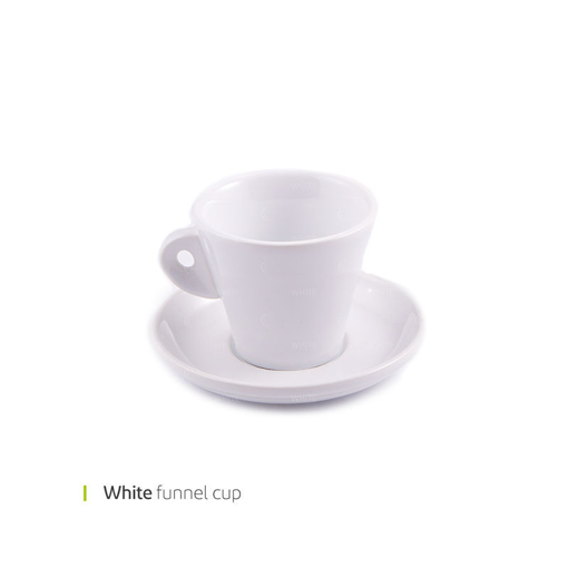 تصویر از فنجان و نعلبکی دبل اسپرسو فانل سفید 100 سی سی وايت پليت کد 59mwmn یک عددی